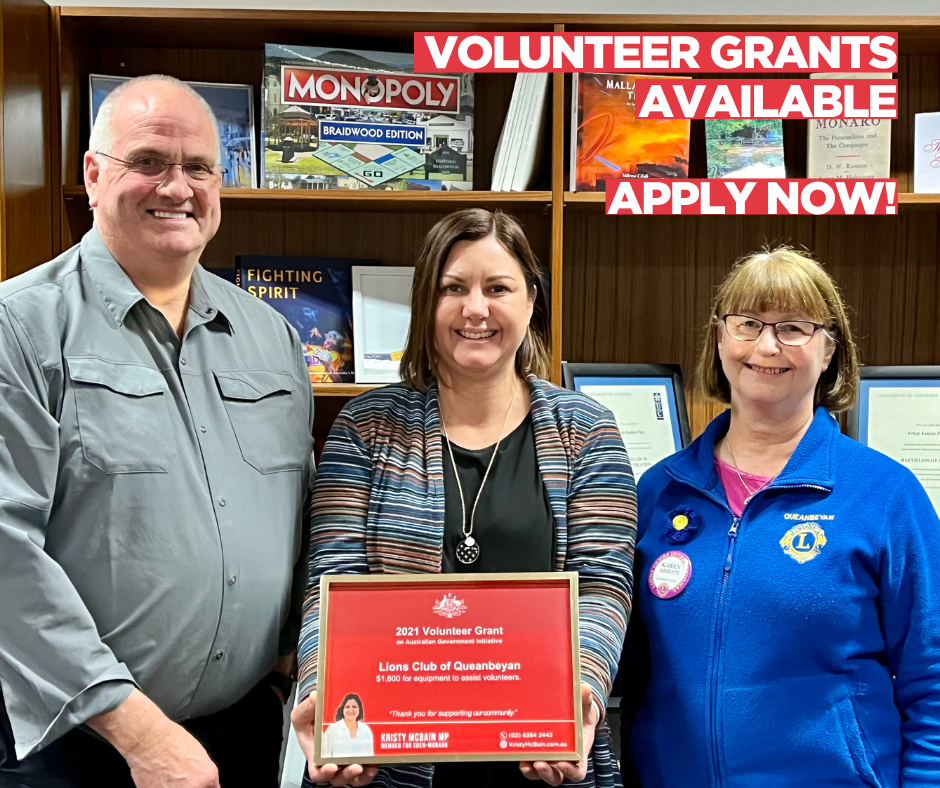 Volunteer Grants available   Main Image